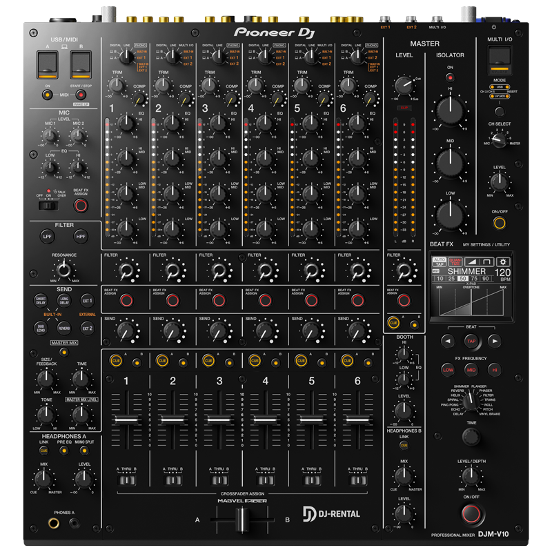 Pioneer DJM-V10 mieten - 6-Kanal DJ Mixer Verleih Deutschland
