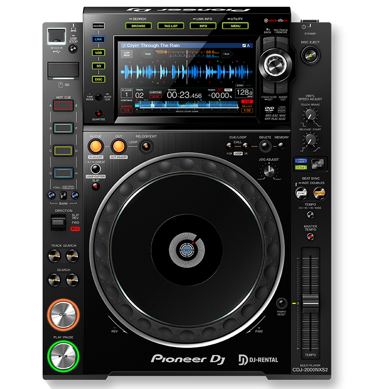 Pioneer CDJ-2000 NXS2 mieten - Professioneller DJ Media Player Verleih Deutschland