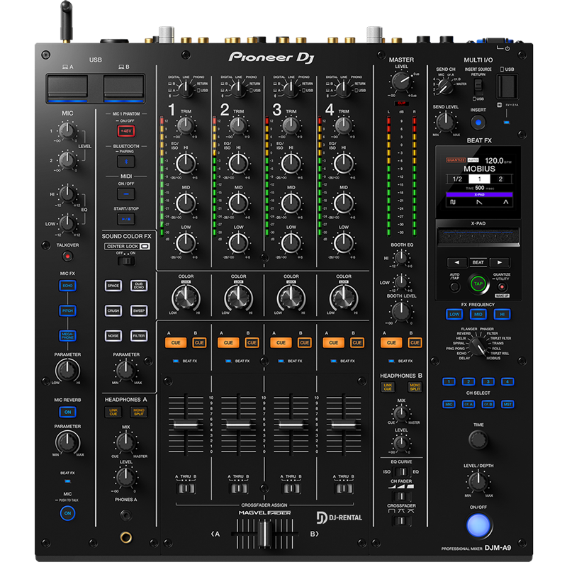 Pioneer DJM-A9 mieten - 4-Kanal DJ Mixer Verleih Deutschland