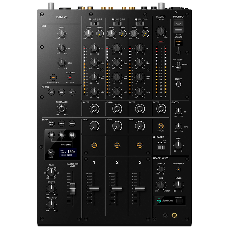 AlphaTheta DJM-V5 mieten - 3-Kanal DJ Mixer Verleih Deutschland