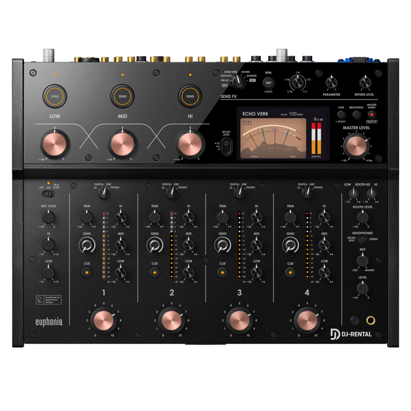 AlphaTheta Euphonia mieten - 4-Kanal Rotary DJ Mixer Verleih Deutschland
