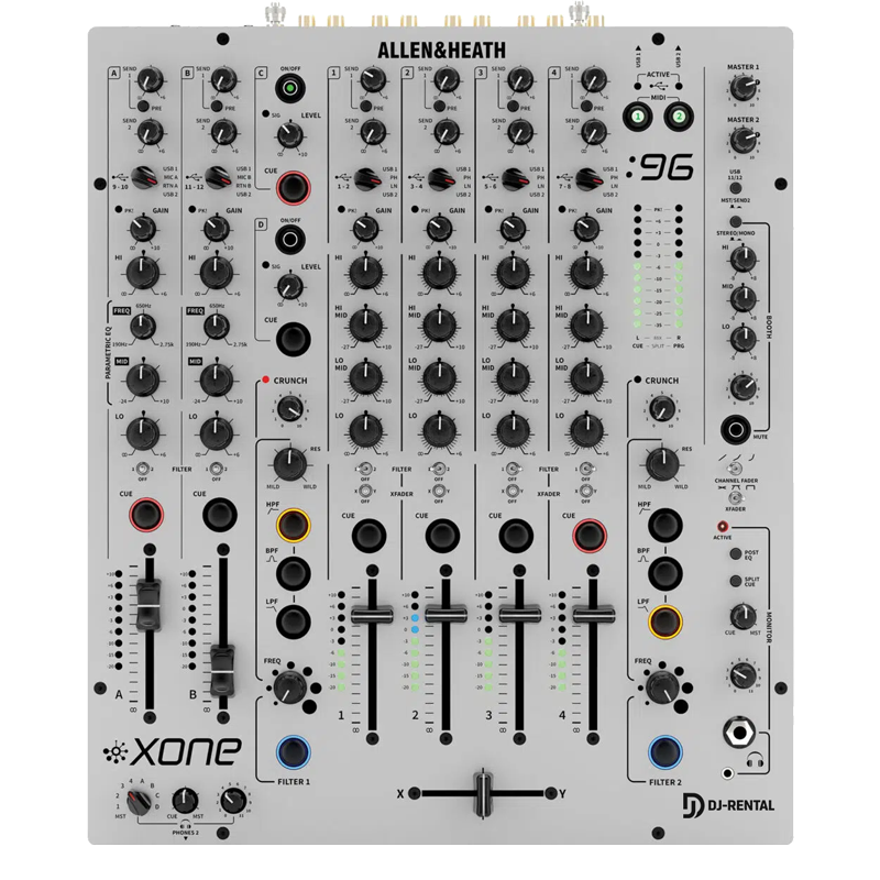 Allen & Heath Xone:96 mieten - 6-Kanal Analog DJ Mixer Verleih Deutschland